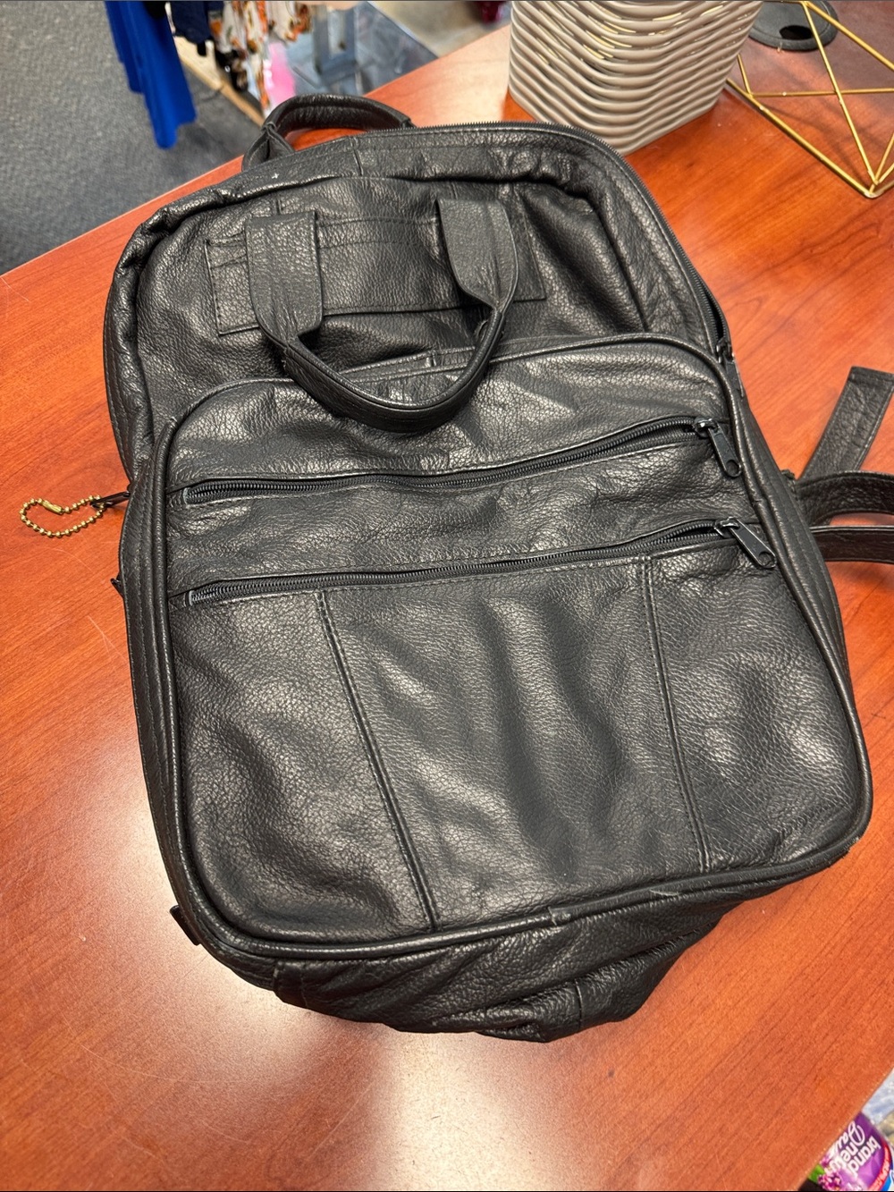 Leather backpack // 061703